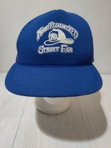 Vintage Mount Pleasant Fire Department Snapback Trucker Cap Hat Blue USA - $14.99