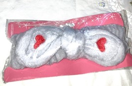 Spa  Headband  with Hearts  GRAY with Red Hearts NEW - $13.94 CAD