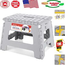 Durable 9-Inch Folding Step Stool with Portable Handle - Perfect for Eve... - $28.21