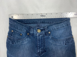 VS Jeans Size 2 Women&#39;s Blue Distressed Denim Jeans Low-Rise Stretch Raw... - $11.39