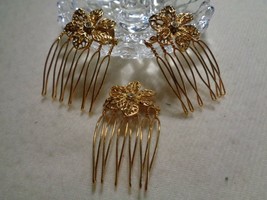 Hair Clips Set of Three (new) Golden Bloom - £9.34 GBP