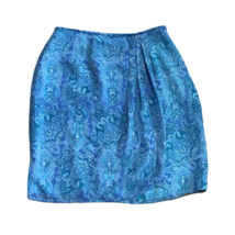 Worthington Classy Skirt ~ Knee Length ~ Size 12P ~ Blue ~ Paisley - £10.28 GBP