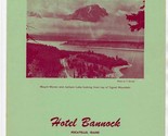 Hotel Bannock Menu Pocatello Idaho 1950 Mount Moran Jackson Lake Signal ... - $116.82