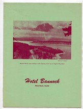 Hotel Bannock Menu Pocatello Idaho 1950 Mount Moran Jackson Lake Signal Mountain - £91.77 GBP
