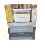Better Homes And Gardens Container Set Shake And Store 3 Pack With Labels & Lids - $14.58