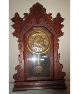 Seth Thomas Clock Company Thomaston Mantle Wall Clock Gingerbread 8 Day - £157.11 GBP