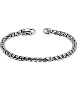 Italian 925 Sterling Silver Men’s Box Chain Bracelet – Square Rolo Link - $1,758.28 MXN+