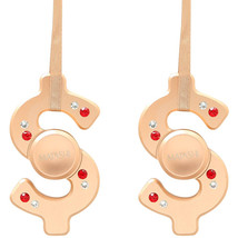 (Qty 2) Rose Gold Plated Dollar Sign Christmas Ornament with Matashi Cry... - $22.99