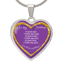 Luxury Heart Necklace – To My Soulmate | Elegant Gift for Her - $1,024.26 MXN+