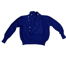 Sweater Blue Women’s 3/4 Button No Tag Vintage - £6.24 GBP