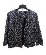 Pendleton Open Front Silk Blazer Jacket Lightweight Blue White Plus Size 16 - $3,635.34 MXN
