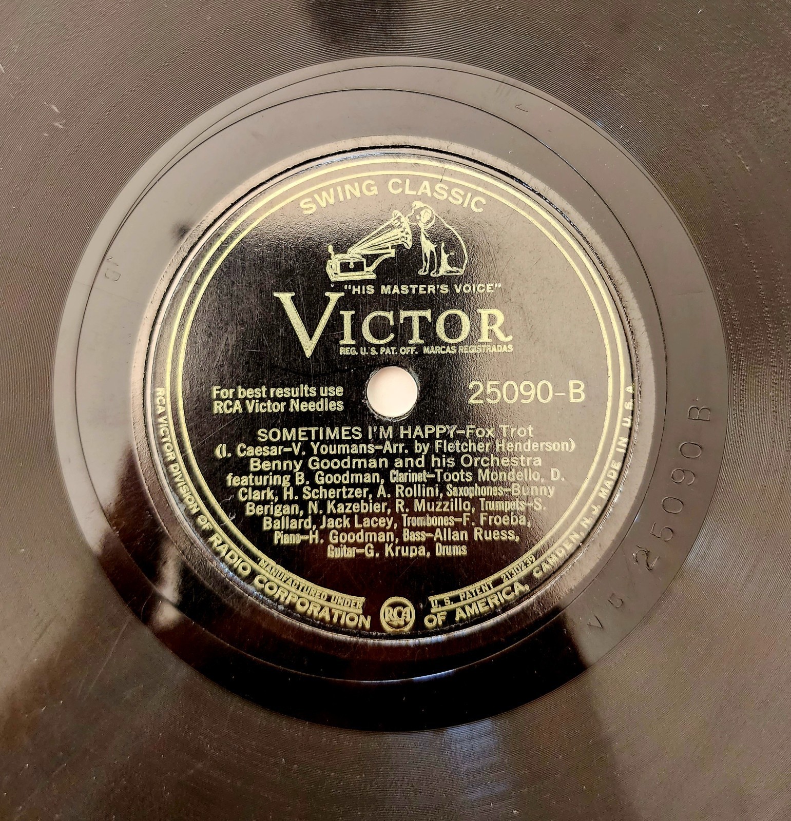 Benny Goodman King Porter 1935 Victor 25090 Jazz Swing 78 RPM Foxtrot 78B Item image 2