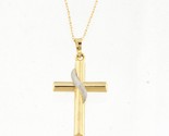 Unisex Necklace 14kt Yellow and White Gold 350624 - £63.53 GBP