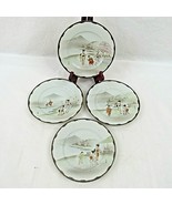 Japanese Eades Bread Plates Asian Oriental Eggshell Porcelain Lot of 4 G... - £34.43 GBP