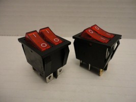 2 Pcs Lot Pack KCD8 T125 15A 250VAC 20A 125VAC Dual Switch OnOff Power Red Light - £11.05 GBP
