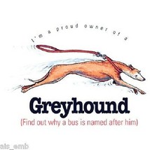 Greyhound Dog Humor HEAT PRESS TRANSFER for T Shirt Sweatshirt Tote Fabr... - £5.10 GBP