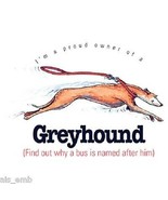 Greyhound Dog Humor HEAT PRESS TRANSFER for T Shirt Sweatshirt Tote Fabr... - £5.11 GBP