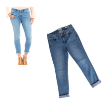 Jessica Simpson Rolled Crop Skinny Medium Wash Low Rise Stretch Blue Jeans 4/27 - £7.88 GBP