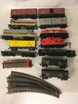 Lot of 13 Vintage Erie Lackawana Toy Trains Logger Engine Cabooses and More - £194.68 GBP