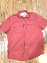 Field &amp; Stream Men’s Sz L Red Button Down Camping Hiking Fishing Shirt E... - £11.86 GBP