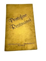 Portofino Restaurant Menu &amp; Wine Philadelphia Pennsylvania PA Signed Vintage - £24.16 GBP