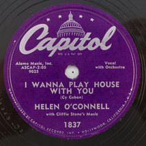 Helen O&#39;Connell – I Wanna Play House With You / Slow Poke 1951 78rpm Record 1837 - £7.61 GBP