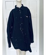 Carhartt S296 BLK Canvas Flannel Lined Snap Shirt Jacket Black  2XL Dist... - $48.88