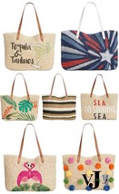 I.N.C. Beach Summer Vacation Tropical Straw Tote - £15.78 GBP