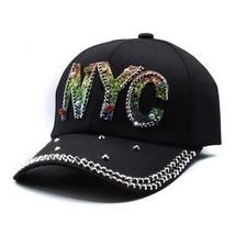 Multicolor Cotton Bling NYC Hat Cap - $21.78