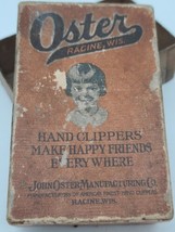 Oster 1950&#39;s Hand Clippers Style~E NO. 000 Original Box 4 1/2&quot; Metal Rac... - £31.83 GBP