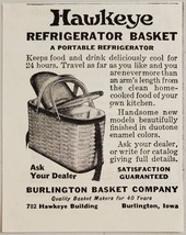1930 Print Ad Hawkeye Portable Refrigerator Basket Burlington Basket Makers Iowa - £7.51 GBP