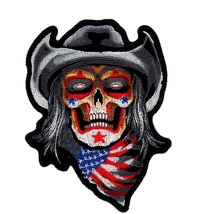 Rodeo Clown Cowboy Skeleton Embroidered Biker Patch Iron or Sew HLPM10072 - £7.84 GBP