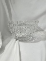 Mikasa Palazzo Crystal Glass fruit Serving Bowl - 9&quot; cube 3D pattern - $21.51