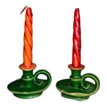Vintage Gurley Christmas Wax Candlestick Lamp Candles Holiday MCM 1950’s... - $14.00