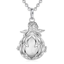 18mm Urn Cremation Angel Wings Cage Locket Ash Holder Keepsake Capsule Necklace  - £17.72 GBP