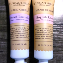 (2) TUSCAN HILLS Assorted 1oz Scented Hand Creams - French Lavender/English Rose - £5.53 GBP