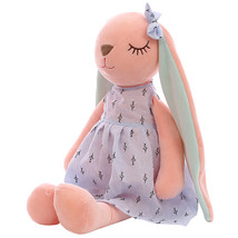 Cartoon Long Ears Rabbit Doll Baby Soft Plush Toys Rabbit Sleeping Mate Stuffed  - £10.23 GBP