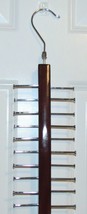11” X 1.5” Wood &amp; Metal Tie Rack, Holds 20 Ties - $14.80