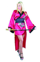 Red Geisha Girl Medium 8-10 Adult Halloween Costume - £32.54 GBP