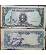 Japanese Government One Peso Stamped Received for Safekeeping in Philipp... - $55.30 MXN