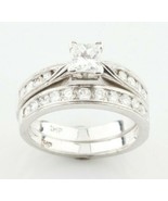 Authenticity Guarantee 
Platinum Women&#39;s 0.56 Ct Princess Cut Wedding Se... - £3,858.20 GBP