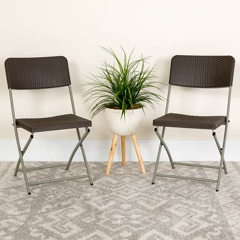 Brown Rattan Plastic Chair DAD-YCZ-61-GG