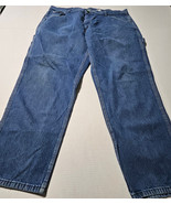 KEY Carpenter Blue Jeans Men&#39;s 42x30 Blue Denim Relaxed Fit High Rise 17... - €14,62 EUR