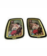 Vintage Advertising Tin Tray Le Petit Beur 100th Anniversary 2pc - $578.11 MXN