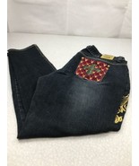 Violet Pink Straight Dark Wash Denim Jeans Woman&#39;s Plus Size 20W Hip Hop KG - €17,05 EUR