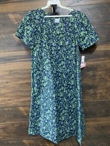 Vintage Carole Smock Dress Mumu Small Green Ivy Vines Nightgown Lounge Wear USA - £28.98 GBP