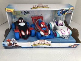 Disney Junior Spidey and His Amazing Friends Webbed Wheelies 3 Pack New In Box - £29.56 GBP