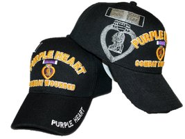 RFCO Embroidered Purple Heart Combat Wounded Shadow Baseball Military Cap Hat - £7.72 GBP