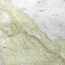Map Danforth Maine NB 1988 Topographic Geo Survey 1:24000 27 x 22&quot; TOPO4 - £35.45 GBP