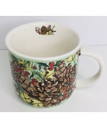 Pinecones &amp; Bells Coffee Mug ALLOVER Ceramic New - $20.24 CAD